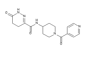 Image of N-(1-isonicotinoyl-4-piperidyl)-6-keto-4,5-dihydro-1H-pyridazine-3-carboxamide