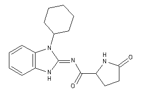 Image of N-(3-cyclohexyl-1H-benzimidazol-2-ylidene)-5-keto-pyrrolidine-2-carboxamide