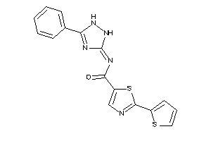 Image of N-(5-phenyl-1,2-dihydro-1,2,4-triazol-3-ylidene)-2-(2-thienyl)thiazole-5-carboxamide