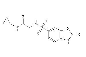 N-cyclopropyl-2-[(2-keto-3H-1,3-benzoxazol-6-yl)sulfonylamino]acetamide