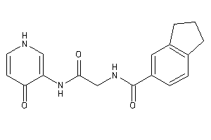 N-[2-keto-2-[(4-keto-1H-pyridin-3-yl)amino]ethyl]indane-5-carboxamide