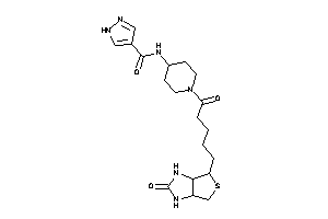 N-[1-[5-(2-keto-1,3,3a,4,6,6a-hexahydrothieno[3,4-d]imidazol-6-yl)pentanoyl]-4-piperidyl]-1H-pyrazole-4-carboxamide