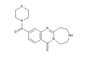 Image of 8-(thiomorpholine-4-carbonyl)-2,3,4,5-tetrahydro-1H-[1,4]diazepino[7,1-b]quinazolin-11-one