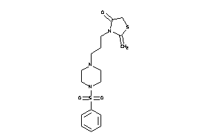 3-[3-(4-besylpiperazino)propyl]-2-methylene-thiazolidin-4-one