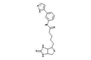 5-(2-keto-1,3,3a,4,6,6a-hexahydrothieno[3,4-d]imidazol-4-yl)-N-[3-(1H-pyrazol-5-yl)phenyl]valeramide