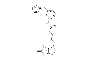 5-(2-keto-1,3,3a,4,6,6a-hexahydrothieno[3,4-d]imidazol-4-yl)-N-[3-(pyrazol-1-ylmethyl)phenyl]valeramide