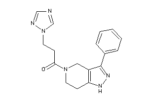 1-(3-phenyl-1,4,6,7-tetrahydropyrazolo[4,3-c]pyridin-5-yl)-3-(1,2,4-triazol-1-yl)propan-1-one