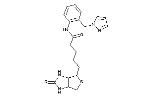 5-(2-keto-1,3,3a,4,6,6a-hexahydrothieno[3,4-d]imidazol-4-yl)-N-[2-(pyrazol-1-ylmethyl)phenyl]valeramide