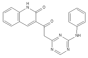 3-[2-(4-anilino-s-triazin-2-yl)acetyl]carbostyril