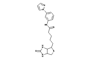 5-(2-keto-1,3,3a,4,6,6a-hexahydrothieno[3,4-d]imidazol-4-yl)-N-(3-pyrazol-1-ylphenyl)valeramide