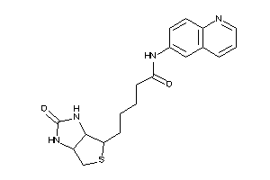 5-(2-keto-1,3,3a,4,6,6a-hexahydrothieno[3,4-d]imidazol-4-yl)-N-(6-quinolyl)valeramide