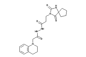 N'-[2-(3,4-dihydro-2H-quinolin-1-yl)acetyl]-3-(2,4-diketo-1,3-diazaspiro[4.4]nonan-3-yl)propionohydrazide