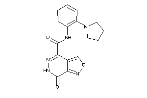 Image of 7-keto-N-(2-pyrrolidinophenyl)-6H-isoxazolo[3,4-d]pyridazine-4-carboxamide