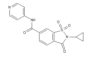 2-cyclopropyl-1,1,3-triketo-N-(4-pyridyl)-1,2-benzothiazole-6-carboxamide