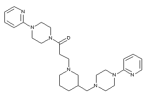 1-[4-(2-pyridyl)piperazino]-3-[3-[[4-(2-pyridyl)piperazino]methyl]piperidino]propan-1-one