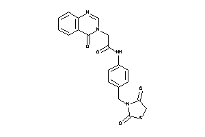 N-[4-[(2,4-diketothiazolidin-3-yl)methyl]phenyl]-2-(4-ketoquinazolin-3-yl)acetamide