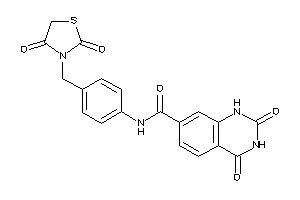 N-[4-[(2,4-diketothiazolidin-3-yl)methyl]phenyl]-2,4-diketo-1H-quinazoline-7-carboxamide