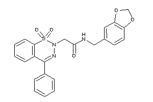 2-(1,1-diketo-4-phenyl-benzo[e]thiadiazin-2-yl)-N-piperonyl-acetamide