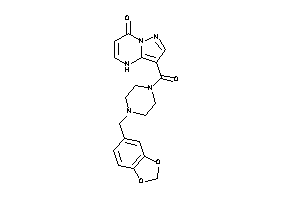Image of 3-(4-piperonylpiperazine-1-carbonyl)-4H-pyrazolo[1,5-a]pyrimidin-7-one