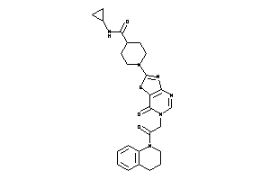 N-cyclopropyl-1-[6-[2-(3,4-dihydro-2H-quinolin-1-yl)-2-keto-ethyl]-7-keto-thiazolo[4,5-d]pyrimidin-2-yl]isonipecotamide