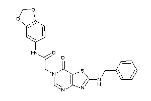 N-(1,3-benzodioxol-5-yl)-2-[2-(benzylamino)-7-keto-thiazolo[4,5-d]pyrimidin-6-yl]acetamide