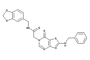 2-[2-(benzylamino)-7-keto-thiazolo[4,5-d]pyrimidin-6-yl]-N-piperonyl-acetamide
