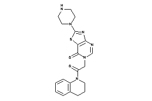 Image of 6-[2-(3,4-dihydro-2H-quinolin-1-yl)-2-keto-ethyl]-2-piperazino-thiazolo[4,5-d]pyrimidin-7-one