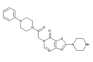 Image of 6-[2-keto-2-(4-phenylpiperazino)ethyl]-2-piperazino-thiazolo[4,5-d]pyrimidin-7-one