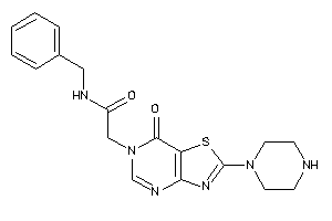 Image of N-benzyl-2-(7-keto-2-piperazino-thiazolo[4,5-d]pyrimidin-6-yl)acetamide