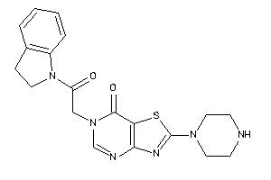 Image of 6-(2-indolin-1-yl-2-keto-ethyl)-2-piperazino-thiazolo[4,5-d]pyrimidin-7-one