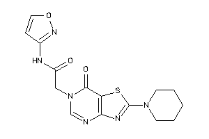 Image of N-isoxazol-3-yl-2-(7-keto-2-piperidino-thiazolo[4,5-d]pyrimidin-6-yl)acetamide
