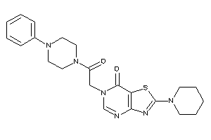 Image of 6-[2-keto-2-(4-phenylpiperazino)ethyl]-2-piperidino-thiazolo[4,5-d]pyrimidin-7-one