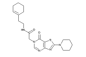 N-(2-cyclohexen-1-ylethyl)-2-(7-keto-2-piperidino-thiazolo[4,5-d]pyrimidin-6-yl)acetamide