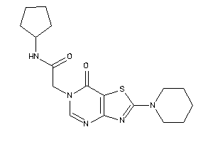 Image of N-cyclopentyl-2-(7-keto-2-piperidino-thiazolo[4,5-d]pyrimidin-6-yl)acetamide