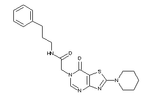 2-(7-keto-2-piperidino-thiazolo[4,5-d]pyrimidin-6-yl)-N-(3-phenylpropyl)acetamide