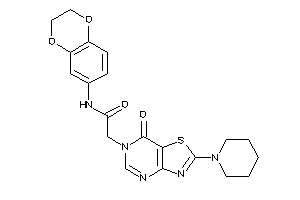 Image of N-(2,3-dihydro-1,4-benzodioxin-6-yl)-2-(7-keto-2-piperidino-thiazolo[4,5-d]pyrimidin-6-yl)acetamide