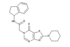 Image of N-indan-1-yl-2-(7-keto-2-piperidino-thiazolo[4,5-d]pyrimidin-6-yl)acetamide
