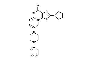 Image of 4-[2-keto-2-(4-phenylpiperazino)ethyl]-2-pyrrolidino-thiazolo[4,5-d]pyrimidine-5,7-quinone