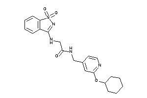 N-[[2-(cyclohexoxy)-4-pyridyl]methyl]-2-[(1,1-diketo-1,2-benzothiazol-3-yl)amino]acetamide