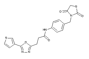 N-[4-[(2,4-diketothiazolidin-3-yl)methyl]phenyl]-3-[5-(3-thienyl)-1,3,4-oxadiazol-2-yl]propionamide