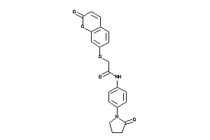 Image of 2-(2-ketochromen-7-yl)oxy-N-[4-(2-ketopyrrolidino)phenyl]acetamide
