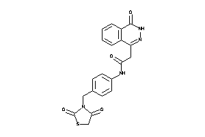 N-[4-[(2,4-diketothiazolidin-3-yl)methyl]phenyl]-2-(4-keto-3H-phthalazin-1-yl)acetamide