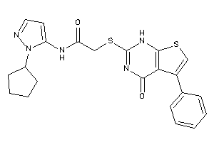 N-(2-cyclopentylpyrazol-3-yl)-2-[(4-keto-5-phenyl-1H-thieno[2,3-d]pyrimidin-2-yl)thio]acetamide