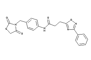 N-[4-[(2,4-diketothiazolidin-3-yl)methyl]phenyl]-3-(3-phenyl-1,2,4-oxadiazol-5-yl)propionamide