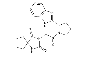 Image of 3-[2-[2-(1H-benzimidazol-2-yl)pyrrolidino]-2-keto-ethyl]-1,3-diazaspiro[4.4]nonane-2,4-quinone