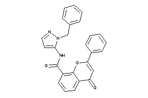 N-(2-benzylpyrazol-3-yl)-4-keto-2-phenyl-chromene-8-carboxamide