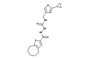 1-[(2-cyclopropylthiazol-4-yl)methyl]-3-(5,6,7,8-tetrahydro-4H-cyclohepta[b]thiophene-2-carbonylamino)urea