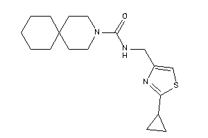 Image of N-[(2-cyclopropylthiazol-4-yl)methyl]-3-azaspiro[5.5]undecane-3-carboxamide