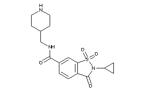 2-cyclopropyl-1,1,3-triketo-N-(4-piperidylmethyl)-1,2-benzothiazole-6-carboxamide