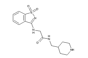 2-[(1,1-diketo-1,2-benzothiazol-3-yl)amino]-N-(4-piperidylmethyl)acetamide